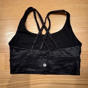 Lululemon shiny energy long line sports bra